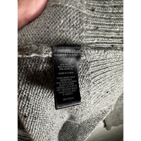 Express Women’s Gray Heather LS Turtleneck Wool Blend Sweater Sz Medium - Picture 3 of 6